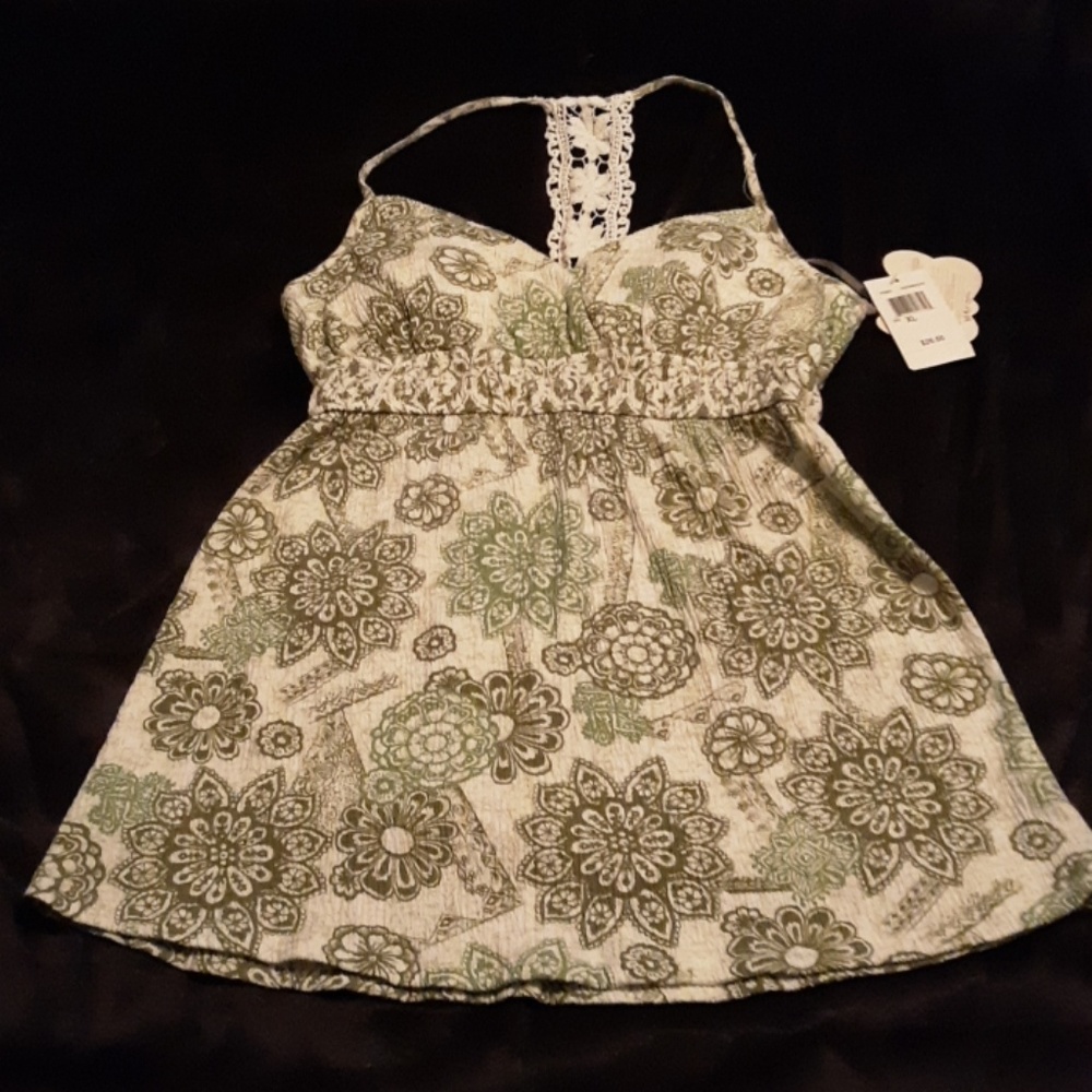 NWT Girls XL Selfesteem Spaghetti T Strap Shirt.